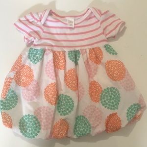 Nordstrom Baby Girl Stripes and Flowers Puff Dress